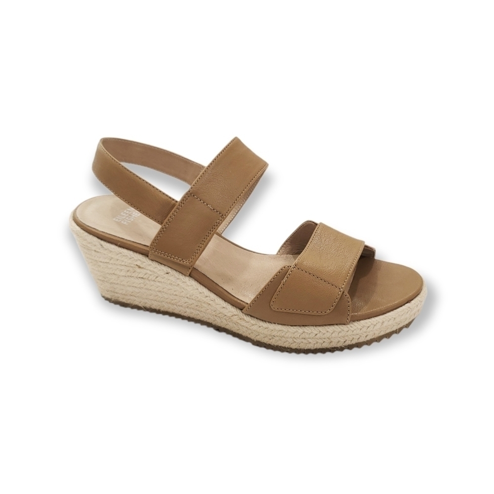 Eileen Fisher velcro strap platform espadrilles size 10 - Picture 6 of 9